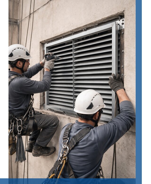 Монтаж вентиляционных решеток в Новоалтайске от 4601 р. | ВЫСОТНИК-Нвл