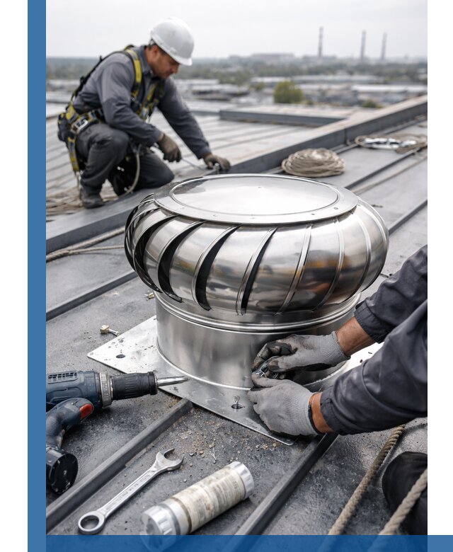 Установка дефлекторов на кровле в Новоалтайске профессионально