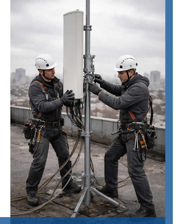 Монтаж антенн связи на крыше в Новоалтайске от 8690 р. | ВЫСОТНИК-Нвл