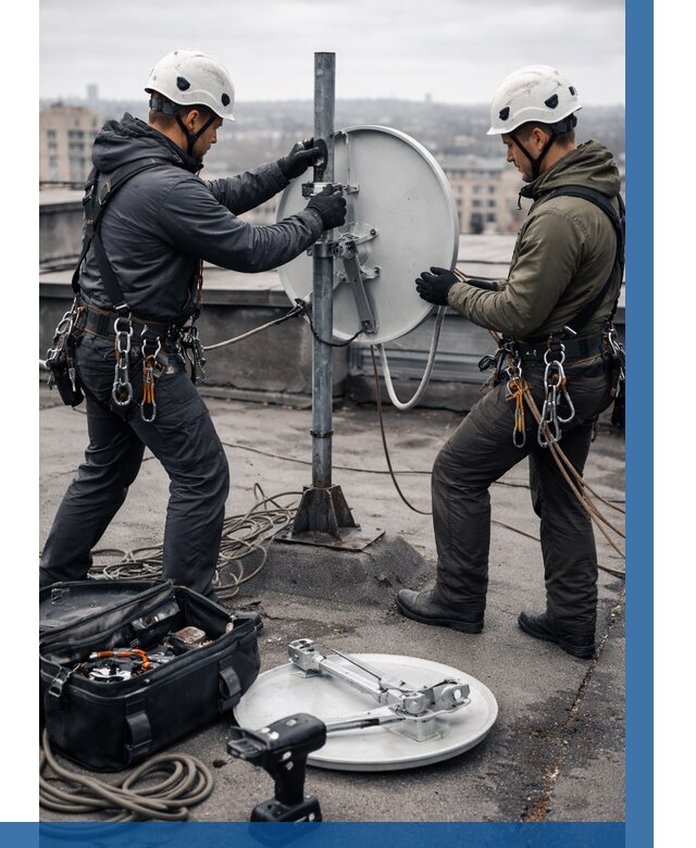 Демонтаж антенн на крыше в Новоалтайске от 4601 р. | ВЫСОТНИК-Нвл