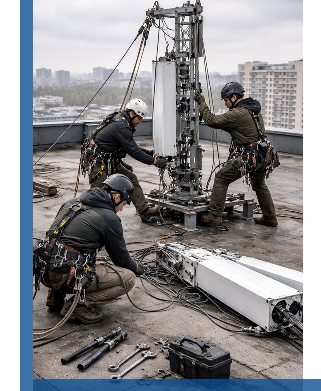 Демонтаж антенн на крыше зданий в Новоалтайске с гарантией