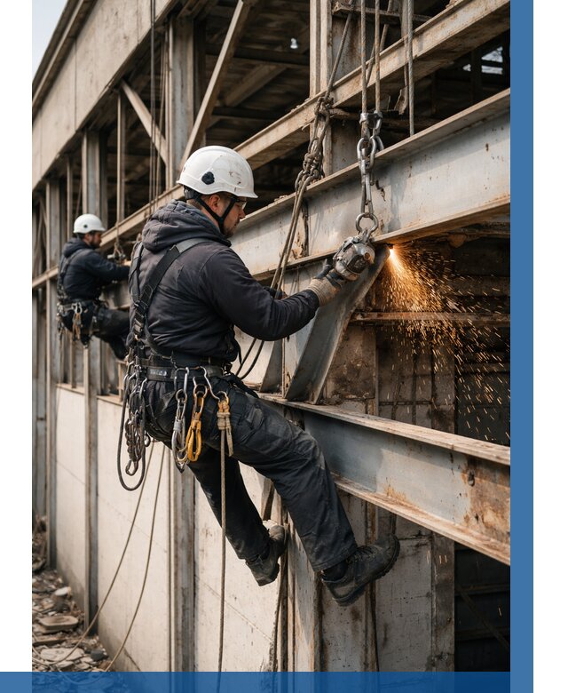 Демонтаж металлоконструкций на высоте в Новоалтайске от 6646р. |ВЫСОТНИК-Нвл