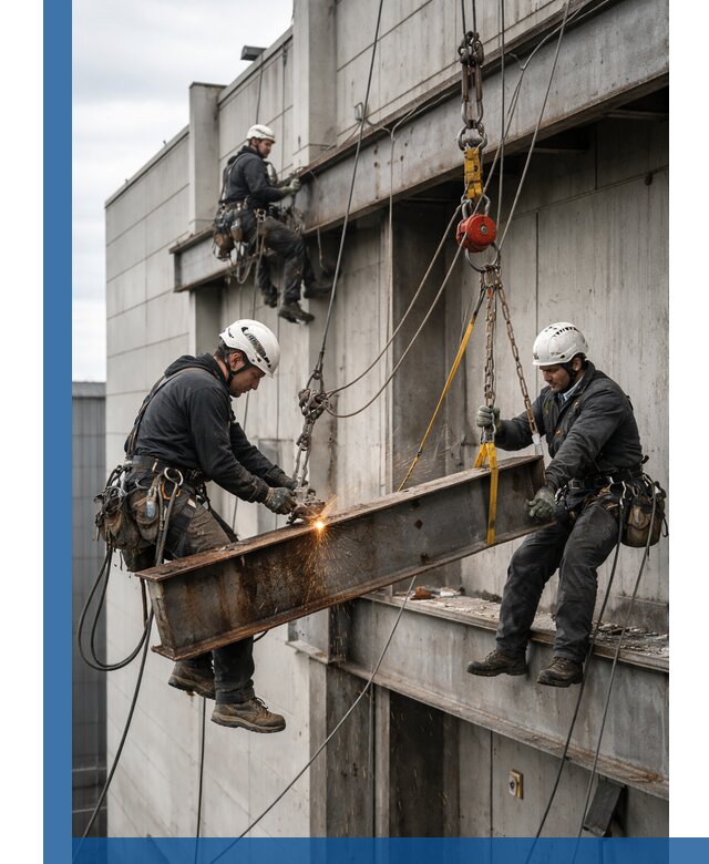 Демонтаж металлоконструкций на высоте в Новоалтайске под ключ