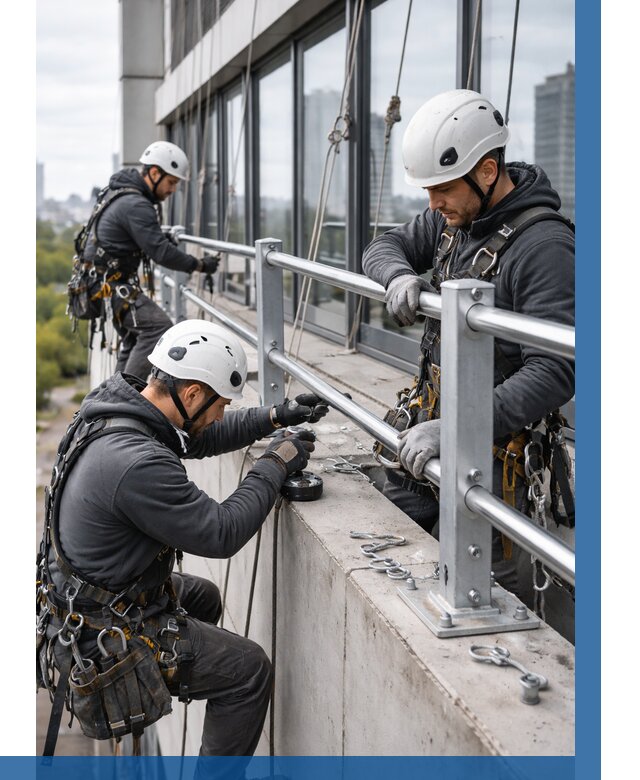 Монтаж ограждений на высоте в Новоалтайске, от 1227 р. | ВЫСОТНИК-Нвл