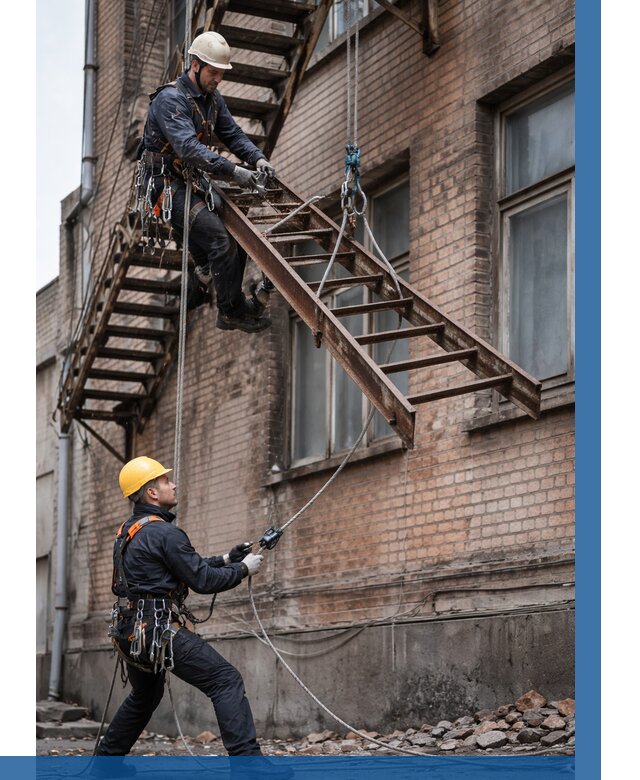 Демонтаж пожарной лестницы в Новоалтайске от 12269 р. | ВЫСОТНИК-Нвл