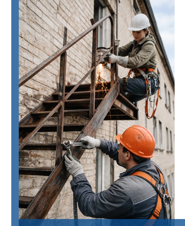 Ремонт и восстановление пожарных лестниц с выездом в Новоалтайске