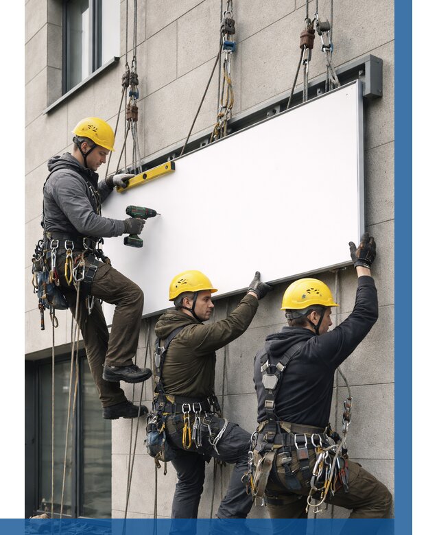 Монтаж рекламной вывески в Новоалтайске от 8179 р. | ВЫСОТНИК-Нвл