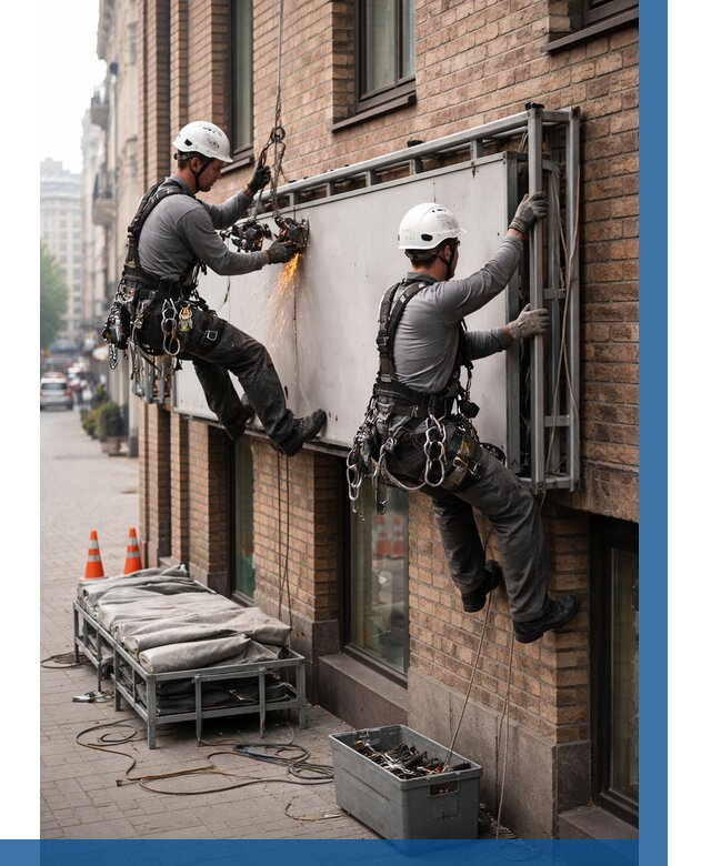 Демонтаж рекламной вывески в Новоалтайске от 6646 р. | ВЫСОТНИК-Нвл