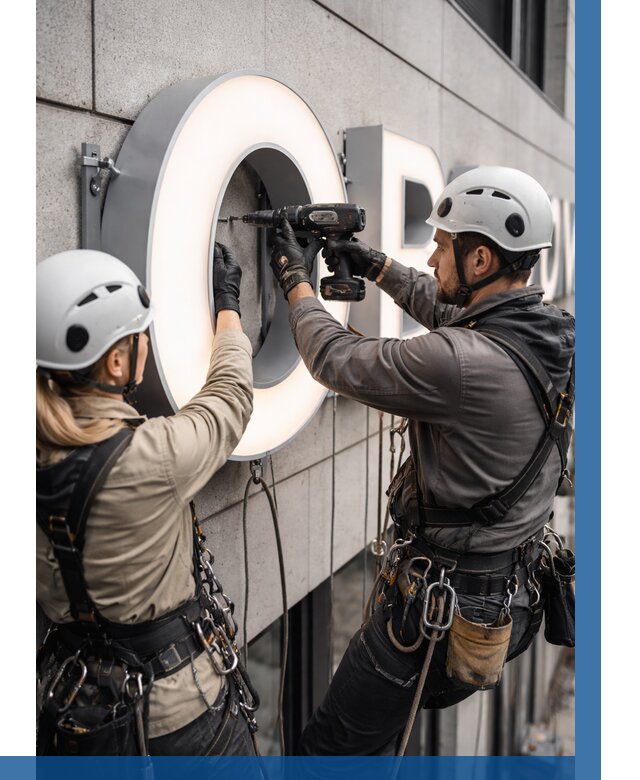 Монтаж световых букв в Новоалтайске от 3067 р. под ключ ВЫСОТНИК-Нвл