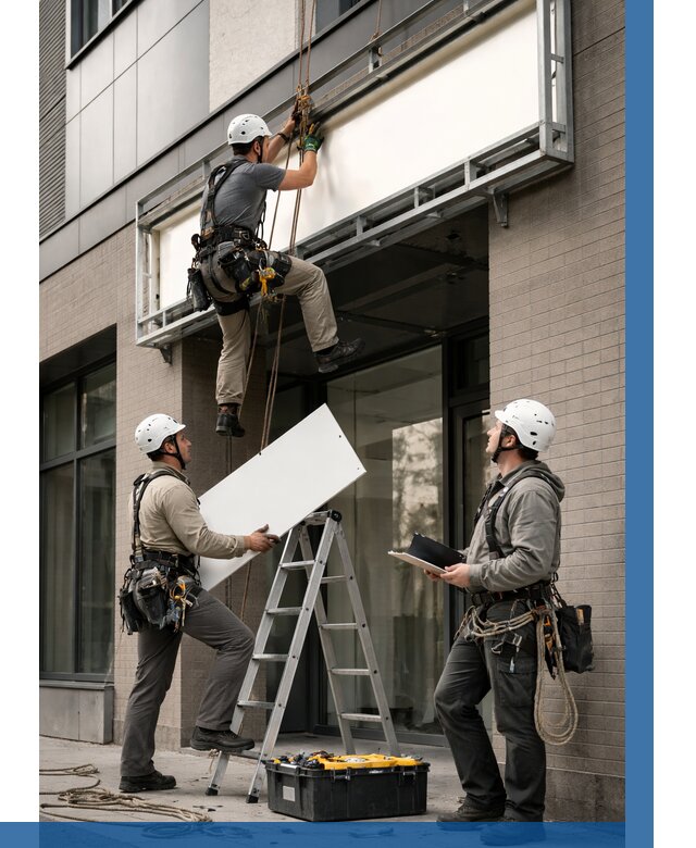 Монтаж светового короба в Новоалтайске от 6646 р. | ВЫСОТНИК-Нвл