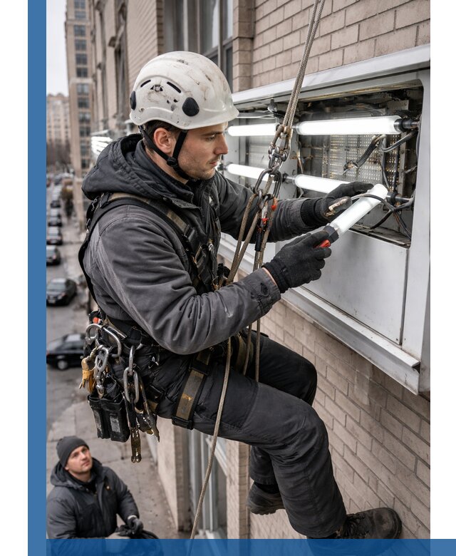 Профессиональная замена ламп в наружной вывеске в Новоалтайске