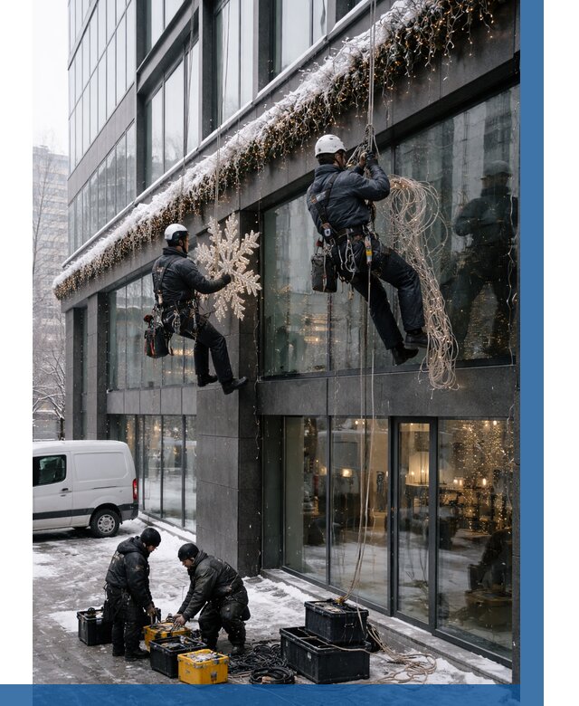 Демонтаж новогоднего оформления в Новоалтайске от 5623 р. | ВЫСОТНИК-Нвл