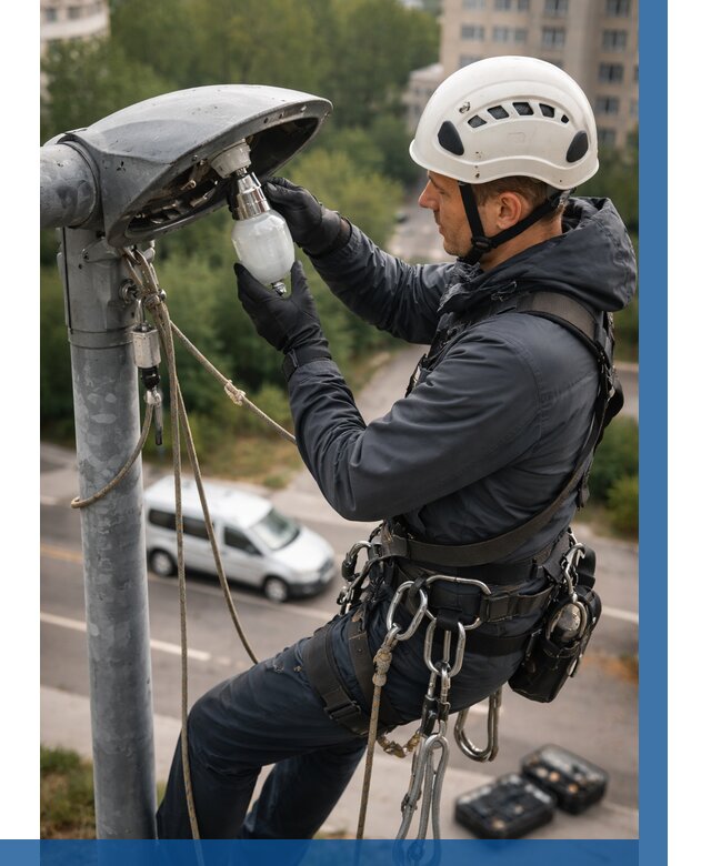 Замена ламп на высоте в Новоалтайске от 2556 р. | ВЫСОТНИК-Нвл