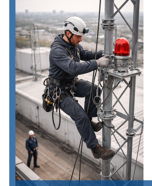 Монтаж заградительных огней и обслуживание объектов в Новоалтайске