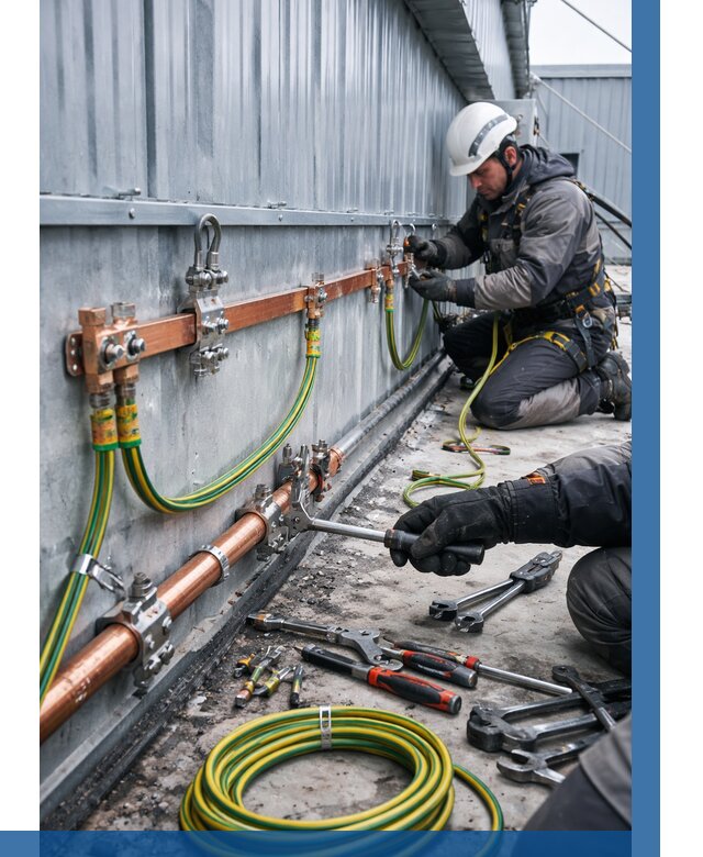 Монтаж заземления здания в Новоалтайске от 25560 р. | ВЫСОТНИК-Нвл