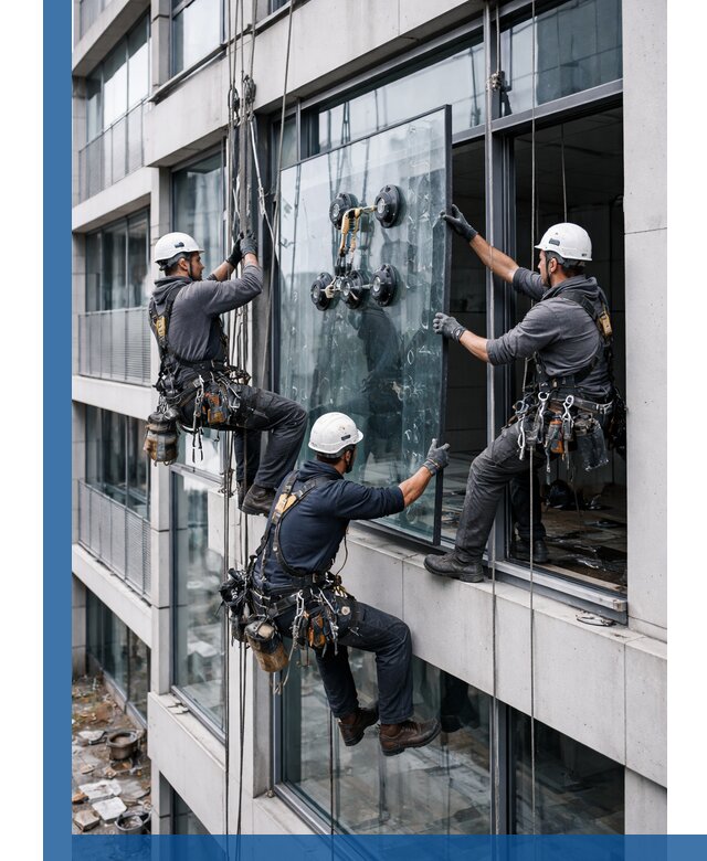 Фасадное остекление и монтаж витражей зданий в Новоалтайске под ключ