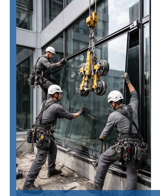 Структурное остекление фасадов в Новоалтайске монтаж и обслуживание