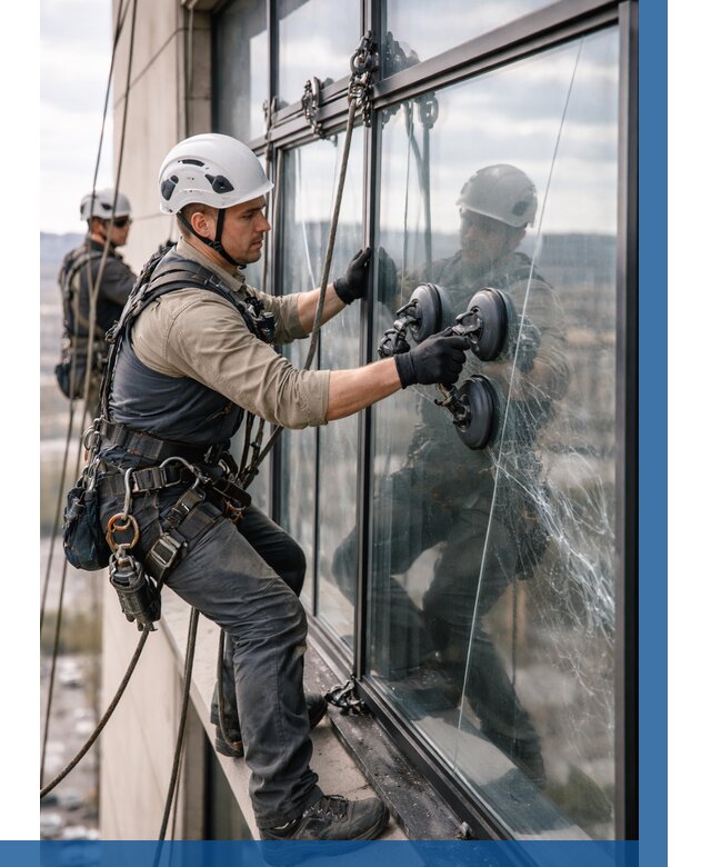 Замена стекла в витраже в Новоалтайске под ключ от 8690 р. | ВЫСОТНИК-Нвл