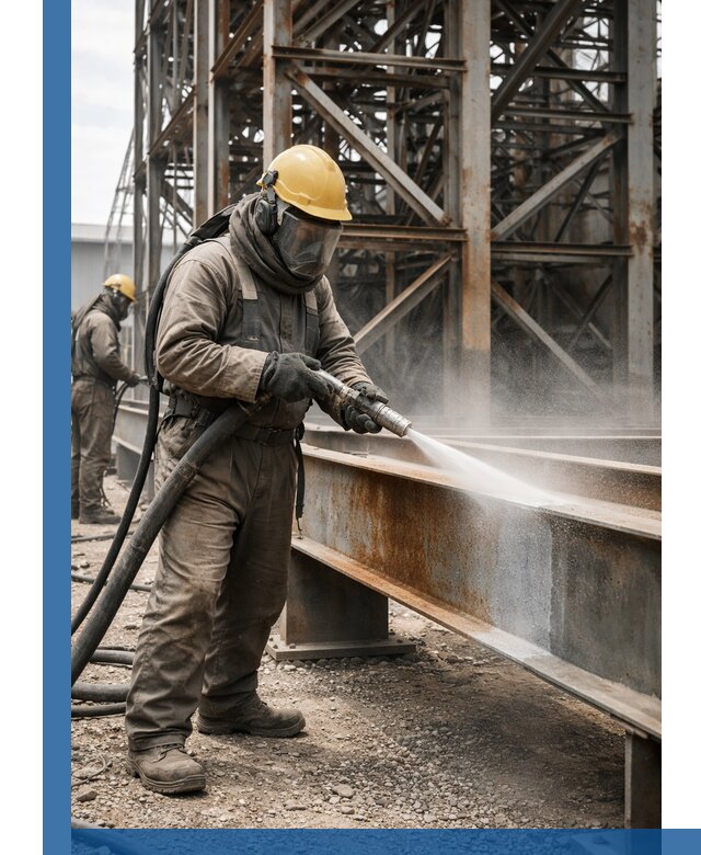 Пескоструйная очистка металлоконструкций в Новоалтайске промышленная