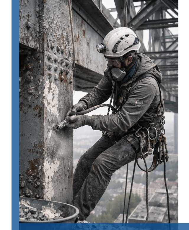 Удаление старой краски с металлических конструкций в Новоалтайске