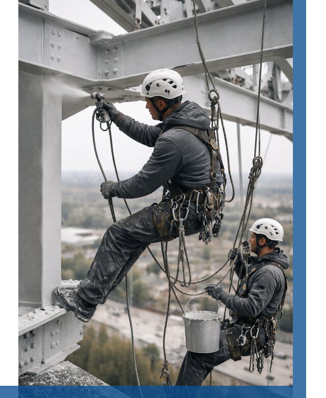 Покраска металлоконструкций на высоте в Новоалтайске 358 р |ВЫСОТНИК-Нвл
