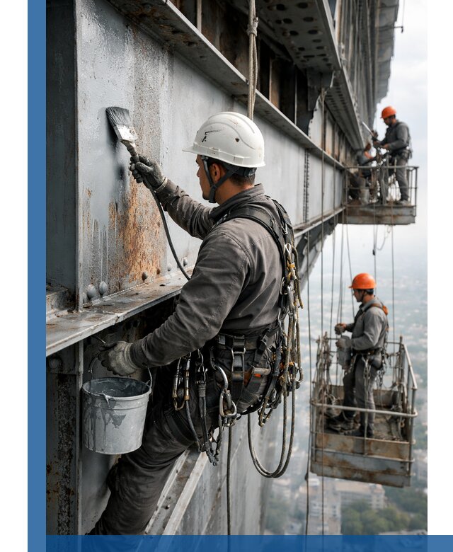 Покраска металлоконструкций на высоте в Новоалтайске профессионально