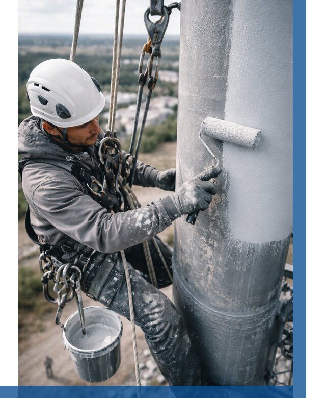 Покраска мачт связи под ключ в Новоалтайске от 869 р. | ВЫСОТНИК-Нвл