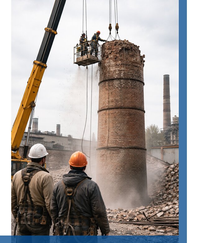 Демонтаж дымовой трубы в Новоалтайске от 92016 р. | ВЫСОТНИК-Нвл, смета