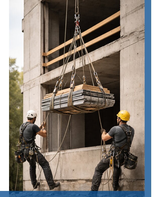 Подъем материала на этаж веревками в Новоалтайске от 1534 р. | ВЫСОТНИК-Нвл