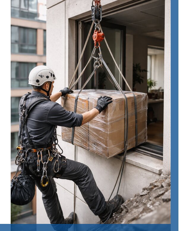 Подъем груза через окно в Новоалтайске от 4601 р. | ВЫСОТНИК-Нвл