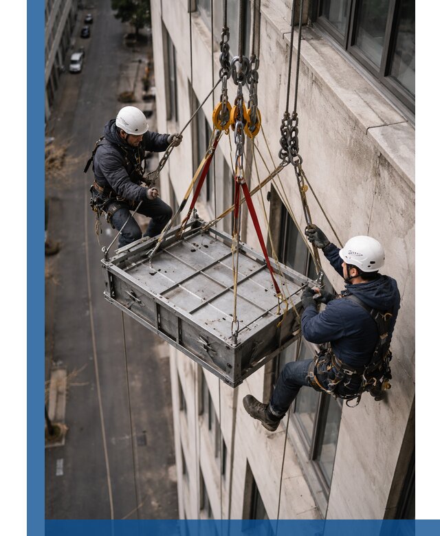 Спуск и подъем грузов по фасаду в Новоалтайске для зданий