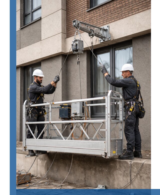 Монтаж и подъем фасадной люльки в Новоалтайске с гарантией безопасности