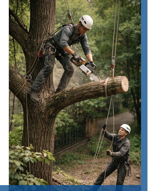 Спил деревьев альпинистами в Новоалтайске от 8179 р. | ВЫСОТНИК-Нвл