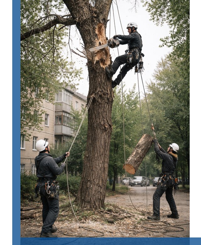 Срочное удаление аварийных деревьев в Новоалтайске с гарантией безопасности