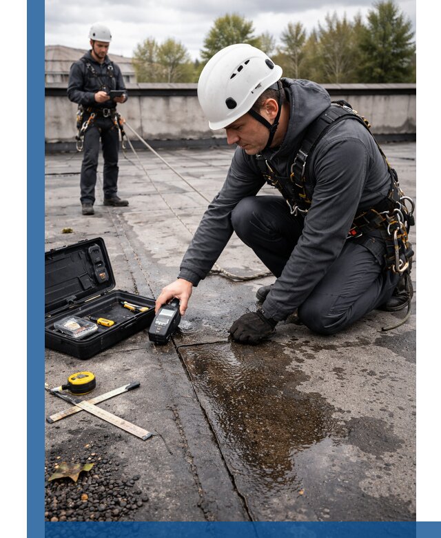 Обследование кровли на протечки и выявление дефектов в Новоалтайске