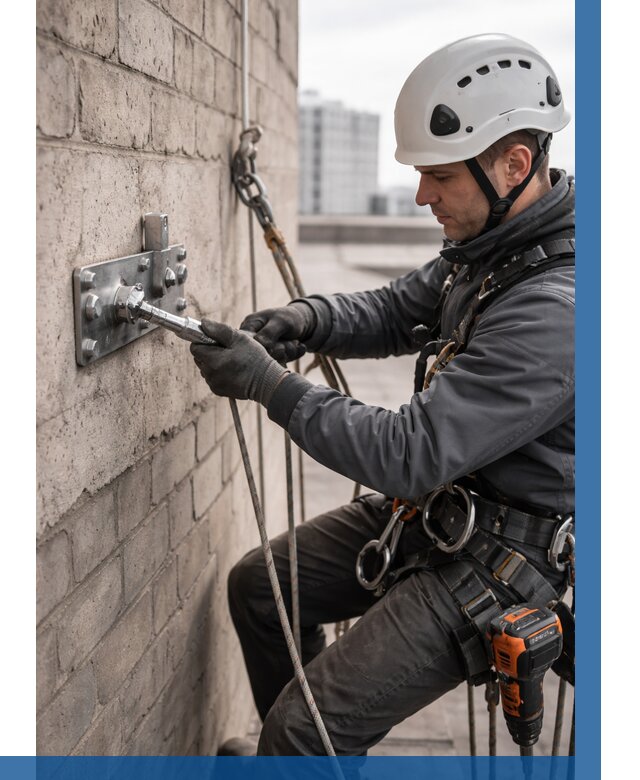 Установка анкерных точек в Новоалтайске от 3578 р. | ВЫСОТНИК-Нвл