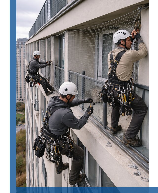 Профессиональный монтаж защитной сетки от птиц в Новоалтайске