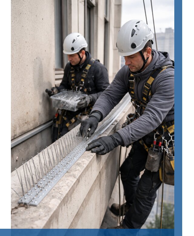 Установка шипов от птиц в Новоалтайске от 869 р. | ВЫСОТНИК-Нвл